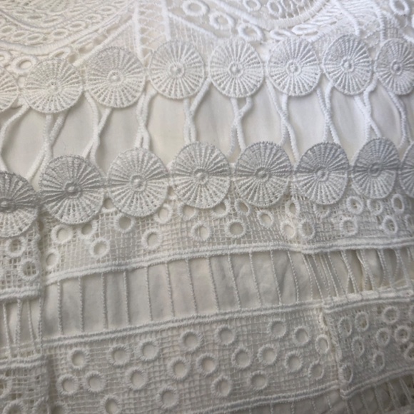 Maje white lace peplum top - Picture 5 of 11